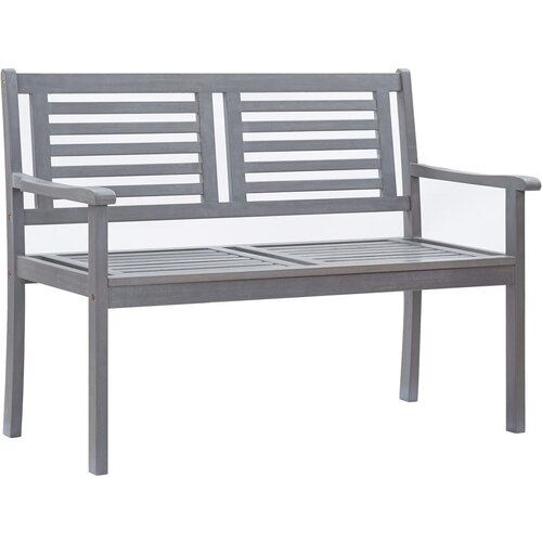The Living Store Vrtna klop za 2 osebi 120 cm siv trden evkaliptusov les - Klop, (21474501) Cene