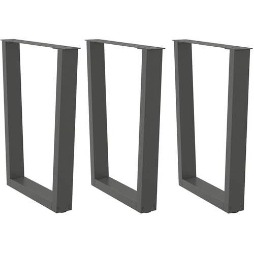 vidaXL Noge jedilne mize V-oblika 3 kosi antracit 70x(72-73,3)cm jeklo Cene