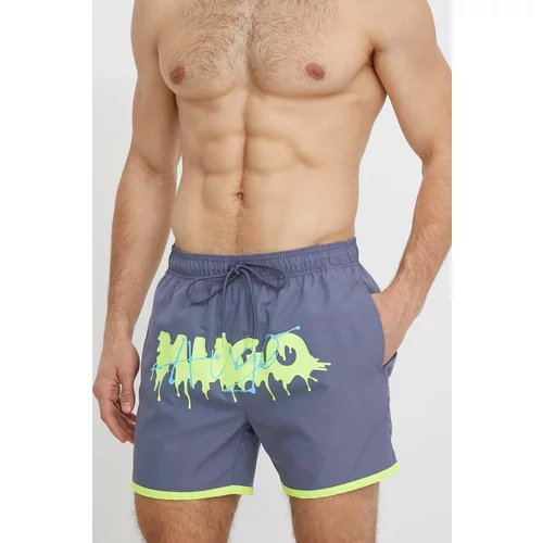 Hugo Kopalne kratke hlače siva barva