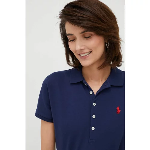 Polo Ralph Lauren Polo majica za žene, boja: tamno plava, s ovratnikom