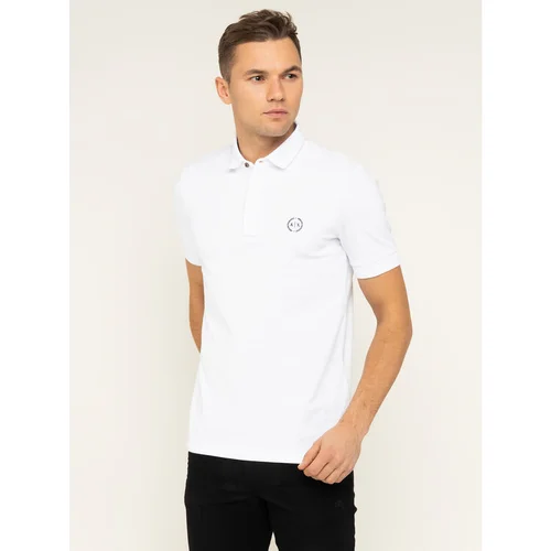 Armani_Exchange Polo majica 8NZF91 ZJ81Z 1100 Bela Regular Fit