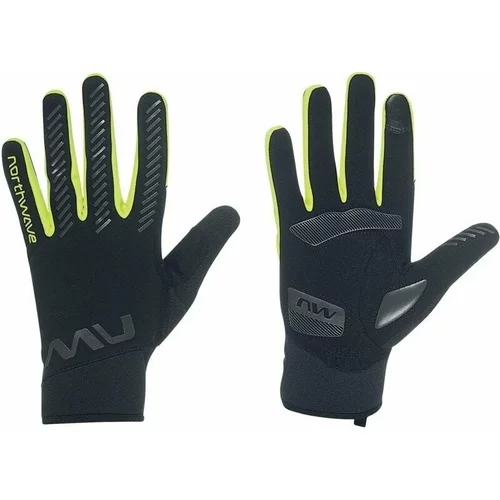 Northwave Active Gel Glove Black/Yellow Fluo M