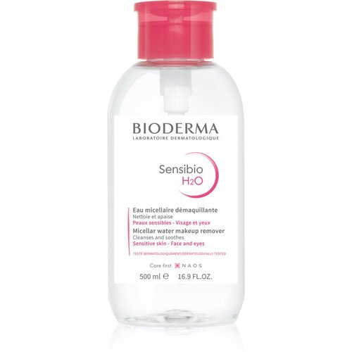 Bioderma Sensibio H2O micelarna voda za osjetljivu kožu s dozerom 500 ml Slike