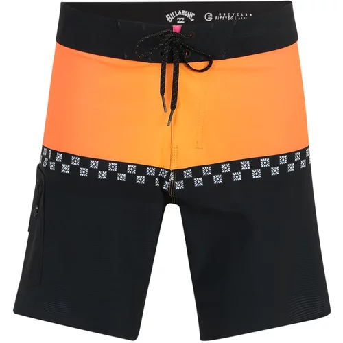 Billabong Športne kopalne hlače 'FIFTY50' oranžna / črna / bela