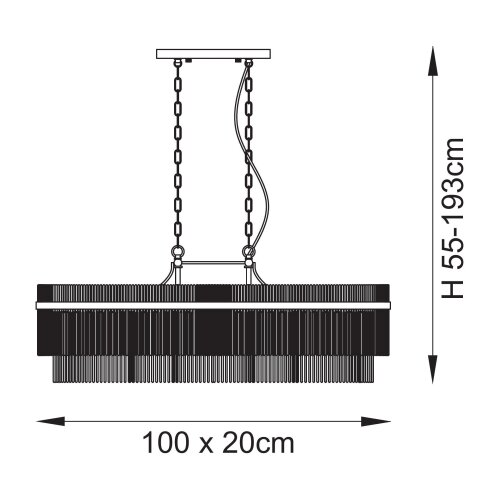  Endon 112573 - Luster na lancu MARIETTA 4xE14/6W/230V mesing/prozirno Slike