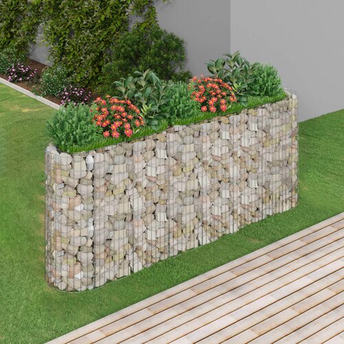 vidaXL Visoka greda gabion pocinkano železo 260x50x100 cm Cene