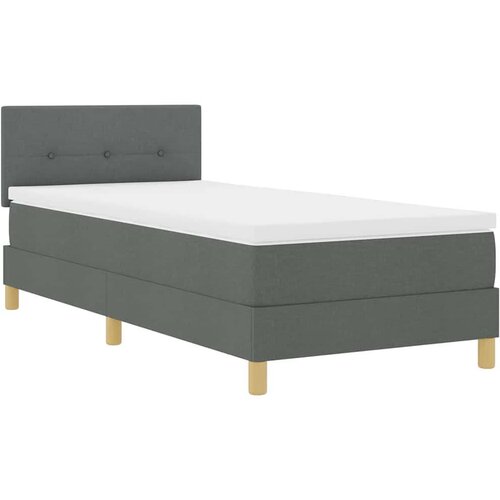  Krevet s uzglavljem s madracem &amp;amp;amp LED tamno sivi 80x200 cm tkanina Slike