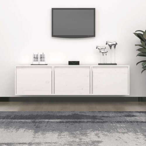 TV omarica 3 kosi bela trdna borovina, (20731859) Slike