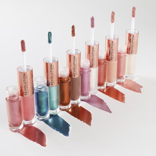 Makeup Revolution Double Up tekoče senčilo za oči 2 v 1 odtenek Blissful Pink 2x2,2 ml Slike