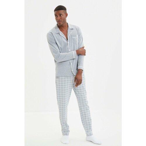 Trendyol Pajama Set - Gray - Plaid Slike