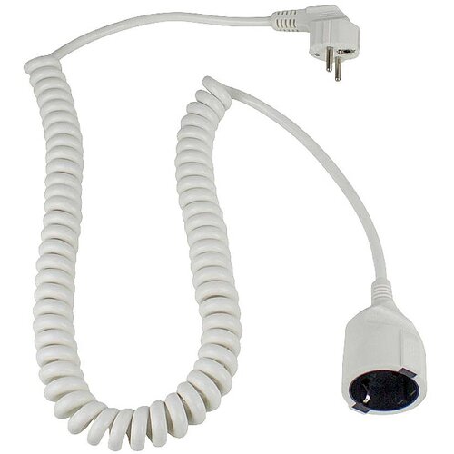 As-schwabe 70426 tok podaljšek bela 4 m H05VV-F 3G 1\,5 mm² spiralni kabel, (20414802) Cene