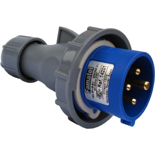 Famatel utikač 14201, 16A, 220-240V, 3 polni, H9, Plavi Cijene