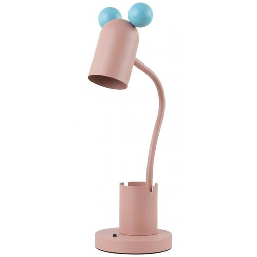 Gtv Svetlomodra-rožnata namizna svetilka s kovinskim senčilom (višina 50 cm) Mouse – Cene