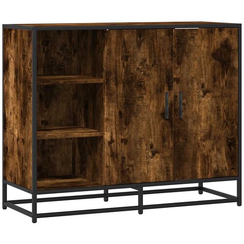 Maison Chic Komoda - Predalnik dimljeni hrast 92x35x76 cm konstruiran les, (21718535) Cene