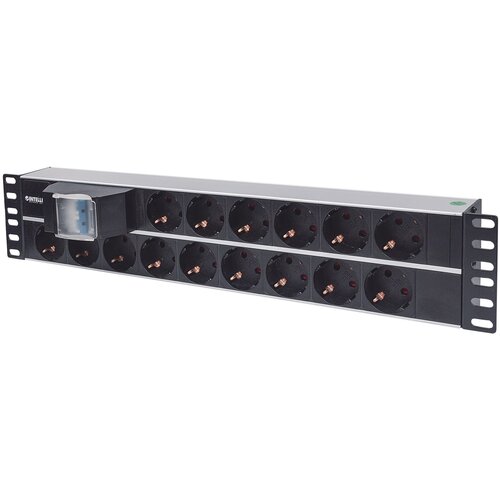 Intellinet 19 2U Rackmount 15-Output Power Distribution Unit (PDU), EU CEE 7 /3 Outlets, With Double Air Switch, Built-in 3 m (10 ft.) Power Cord with EU CEE 7 /4 Plug Cijene