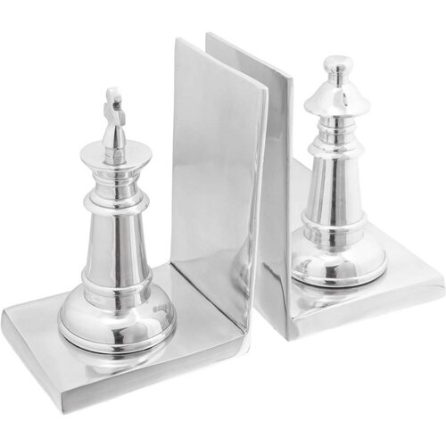 vidaXL držač za knjige Set od 2 Srebrni Aluminij 11 x 12 x 19,5 cm Cene