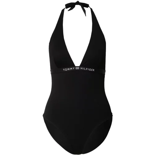 Tommy Hilfiger Underwear Jednodijelni kupaći kostim crna / prljavo bijela