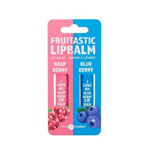 2K fruitastic nijansa raspberry darovni set balzam za usne 4,2 g + balzam za usne 4,2 g borovnica Cene