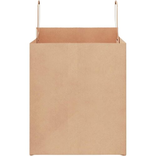  Papirnate vrećice 250 kom s ručkama smeđe 32x22x24 cm Slike