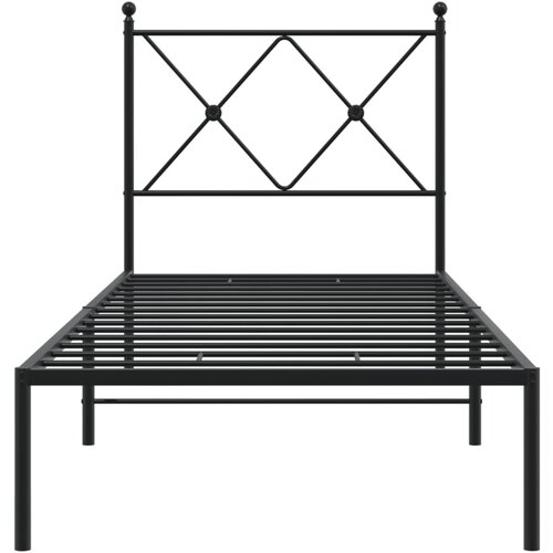  okvir za krevet s uzglavljem crni 75x190 cm Slike
