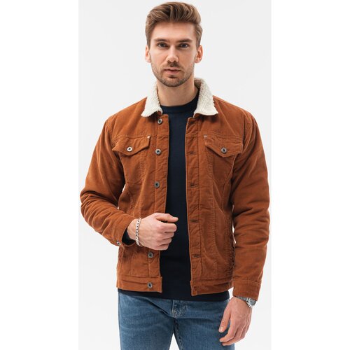 Ombre Pla&amp;scaron;či Mo&amp;scaron;ka prehodna jakna (C524BROWN) pisana Slike
