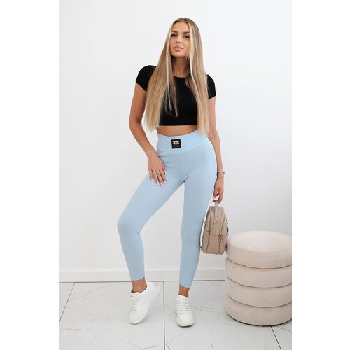 Kesi Ribbed high-waisted leggings blue Cijene