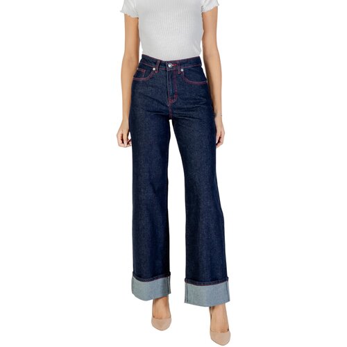 Only Jeans flare Onlcarnaby Hw Wide Foldup Red Mae 15357169 Modra Slike