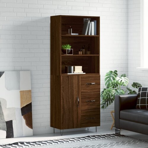 vidaXL Visoka komoda boja hrasta 69 5x34x180 cm od konstruiranog drva Cijene