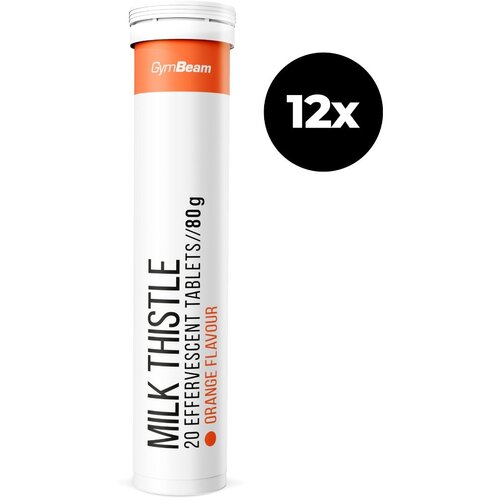 GymBeam effervescent milk thistle pomorandža 12x20tab Cene