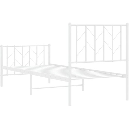  okvir kreveta s uzglavljem i podnožjem bijeli 75x190 cm Slike