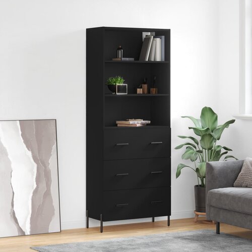 vidaXL Visoka komoda crni 69 5x34x180 cm konstruirano drvo Cijene
