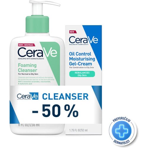 CeraVe foam cleanser+oil control 236ml+52ml Cene