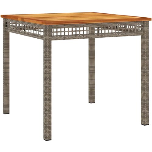  5-dijelni vrtni blagovaonski set sivi od poliratana Siva 80 cm table length Slike
