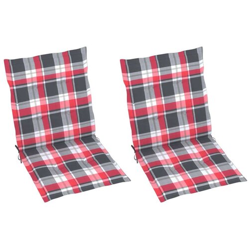 vidaXL Jastuci za stolice 2 kom crveni karirani 100x50x3 cm od tkanine Cijene