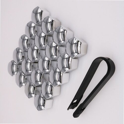 INF Set sivih za&scaron;čitnih pokrovčkov - 20 pokrovčkov + črna sponka 21 mm, (22103830) Cene