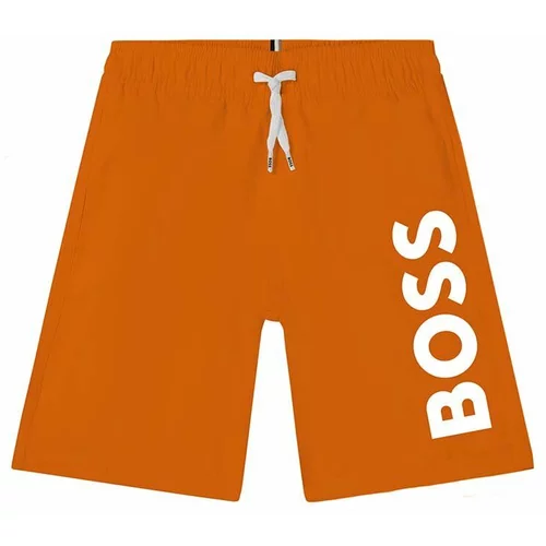 Boss Otroške kopalne kratke hlače oranžna barva