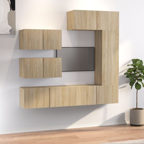 The Living Store Komplet TV omaric 6-delni sonoma hrast inženirski les - Komplet TV Omaric, (21624935) Cene