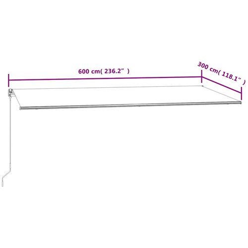 Tenda na automatsko uvlačenje 600 x 300 cm narančasto-smeđa Slike