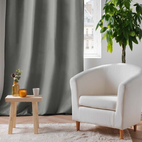 Douceur d int&amp;eacute;rieur Siva zavjesa sa zvučnom izolacijom od mikrovlakana 135x260 cm Micropolar &amp;ndash; Slike