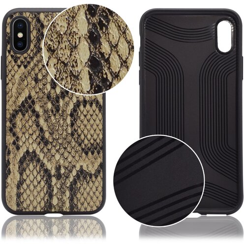 Maska za Samsung A80/ A805F Snake leather crna Cene