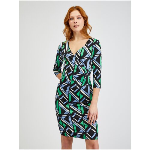 Orsay Green-Black Women Patterned Sheath Dress - Women Cijene
