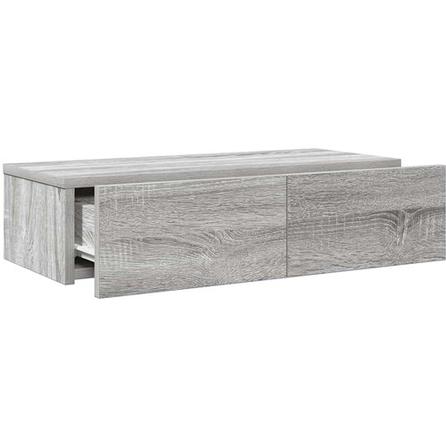  Zidna polica s ladicama siva sonoma 60x26,5x15 cm Slike