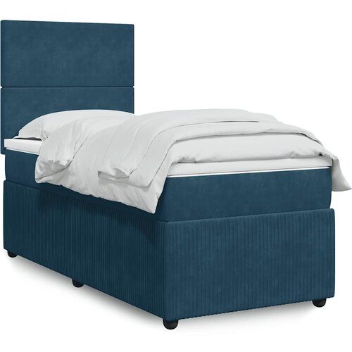 Box spring krevet s madracem tamnoplavi 90x190 cm bar&scaron;unasti Cijene