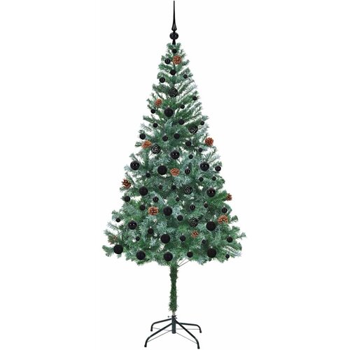  Umjetno božićno drvce s stalakom Zelena 180 cm PVC i čelik Slike