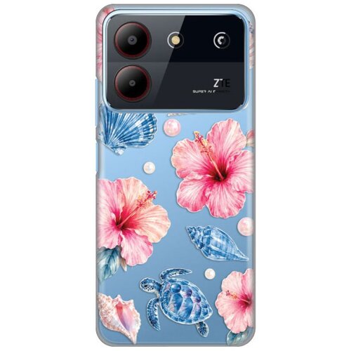  Maska za ZTE Blade A54 Hibiscus Sea Silikonska Print Skin Slike