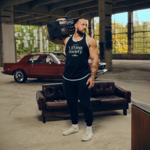 GymBeam mu&amp;scaron;ka trenerka base black 111895 Slike