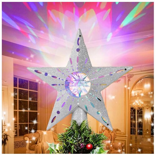 Aigostar LED projektorsko svetlo LED/5W/230V vi&amp;scaron;ebojna srebrna zvezda Slike