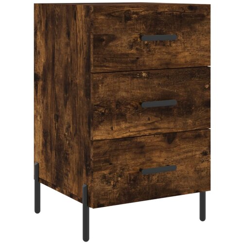 Maison Chic Nočna omarica - Nočna miza dimljeni hrast 40x40x66 cm inženirski les, (21688827) Slike