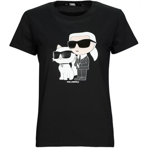 Karl Lagerfeld Majice s kratkimi rokavi IKONIK 2.0 T-SHIRT Črna