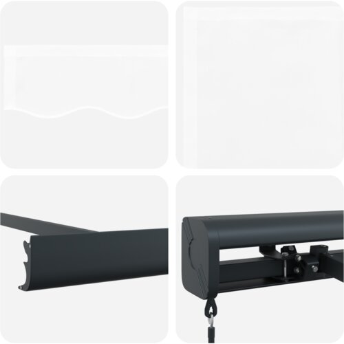 VidaXL Ručna uvlačiva tenda Bijela 350x250 cm, Zamjenski materijal za tendu za okvir 3,5x2,5 m Bijela Slike